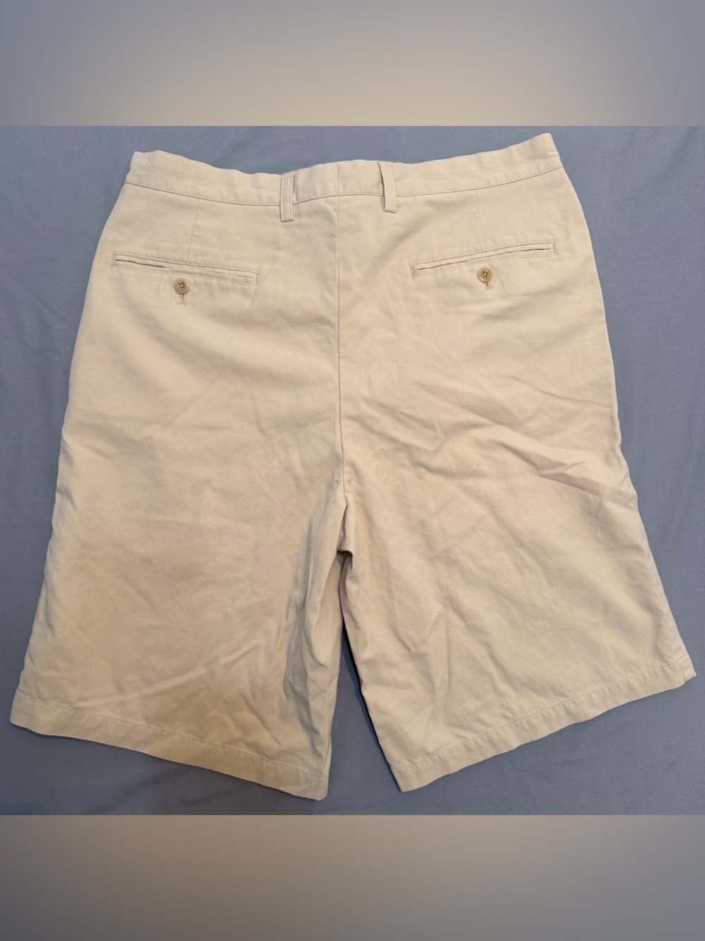 Nat Nast Men's Size 34 Beige Flat-Front Cotton Shorts - Picture 8 of 13